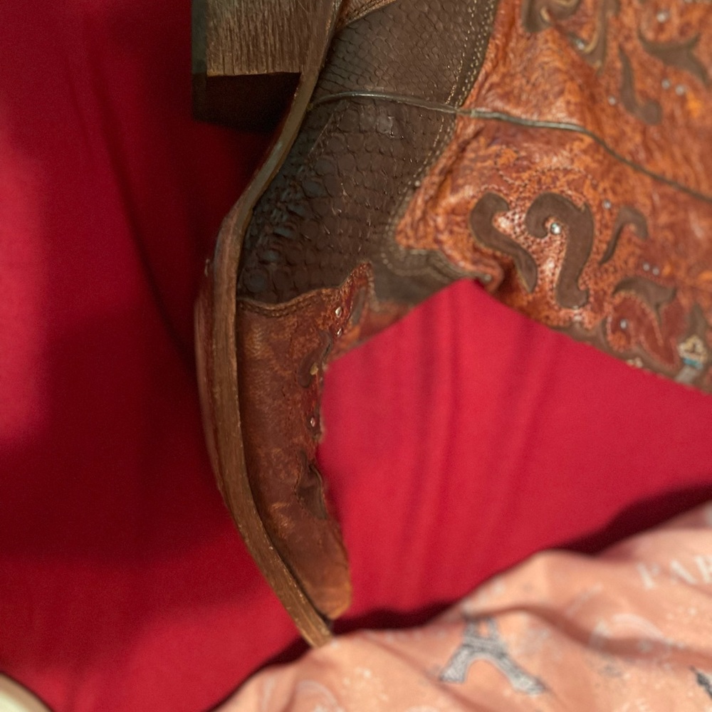 Handmade Leather Boots With Crosses On Them Gem